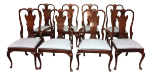 Vintage Dining Chairs, Henredon Furniture, Set of Eight