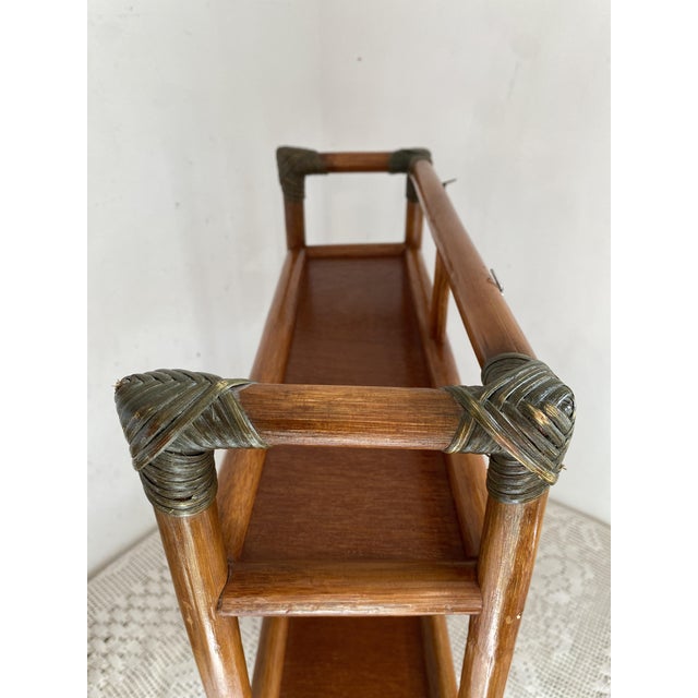 1970s Bamboo and Rattan Shelf, 1970s For Sale - Image 5 of 15