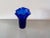 1990s Cobalt Blue Handblown Handkerchief Napkin Glass Vase For Sale - Image 5 of 5