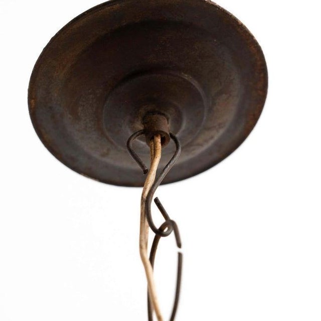 Vintage Metal Pendant Lamp, 1950 For Sale - Image 10 of 15