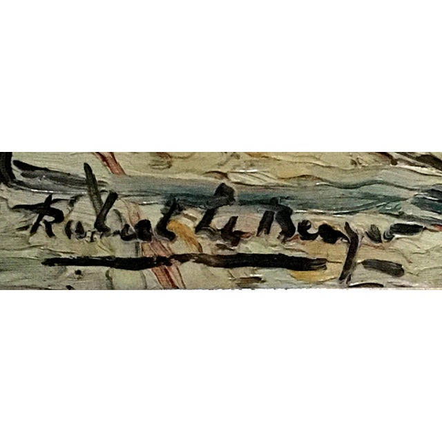 Robert Le Berger, Montmartre Place Du Tertre, 1960s, Oil on Canvas For Sale - Image 7 of 10