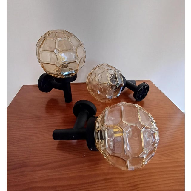 Spherical Wall Lights, Set of 3 For Sale - Image 3 of 8