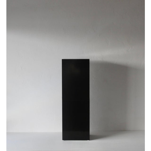 Modern 1970s Modern Black Mica Pedestal Column Plant Stand Vintage For Sale - Image 3 of 11