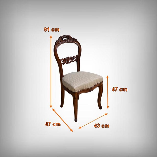Napoleon III Mahogany Chairs, Late 19th Century, Set of 4 For Sale - Image 17 of 18