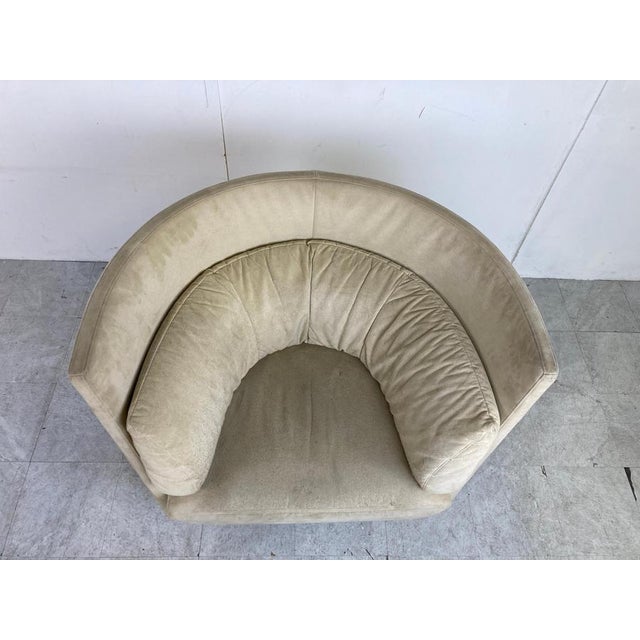 Vintage Highback Lounge Chair attributed to Ligne Roset, 1990s For Sale - Image 11 of 13