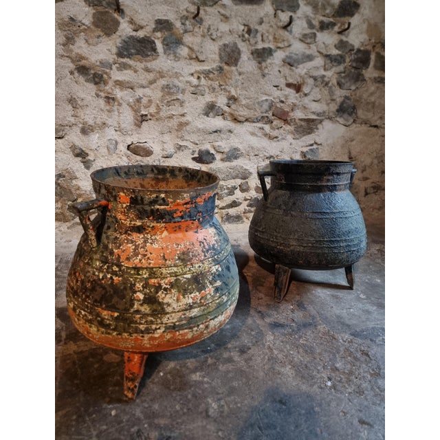 Antique Cast Iron Cauldron Planters, France, 1880-1900, Set of 2 For Sale - Image 14 of 14