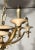 Lacquered Metal and Brass Chandelier, circa 1940 For Sale - Image 11 of 13