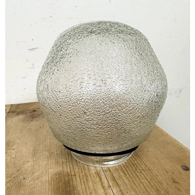 Glass Vintage White Porcelain Wall Light, 1970s For Sale - Image 7 of 13