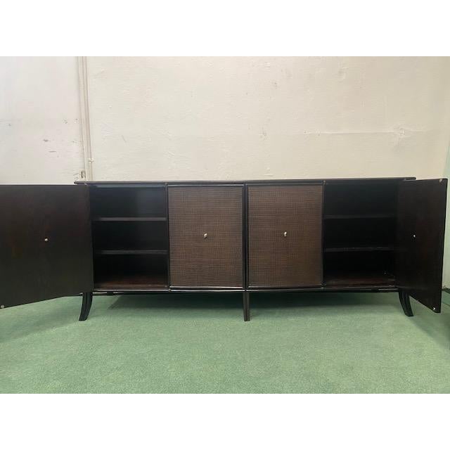 Modern Barbara Barry for Baker / McGuire Rattan, Oak & Raffia Sideboard Buffet For Sale - Image 13 of 17