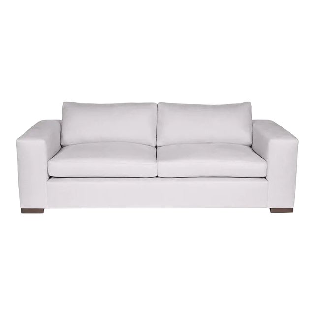 Moss Home Hov Sofa 96", Luca Snow For Sale