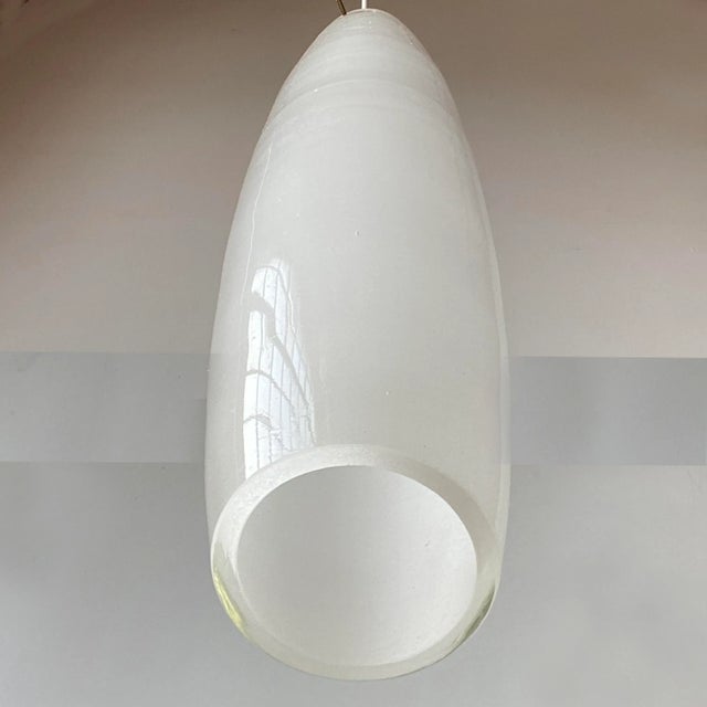 White White Murano Glass Pendant by Alessandro Pianon for Vistosi, 1960s For Sale - Image 8 of 14