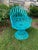 Gorgeous newly painted vintage 1950s fiberglass spun Peacock outdoor chair. Chair: 20"W x 19.5"D x 36"H Seat: 18"D x 18"H...