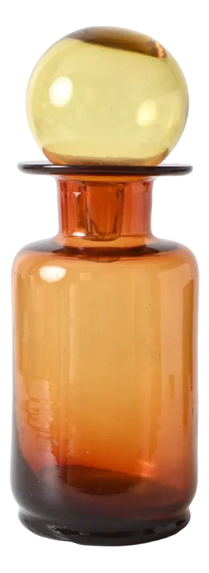 Mid-Century Italian Amber Glass Carafe from Empoli, 1960s