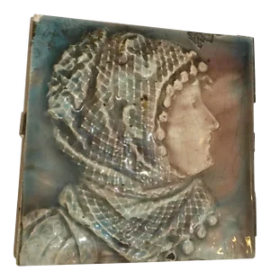 Victorian Philadelphia Glazed Portrait Tile
