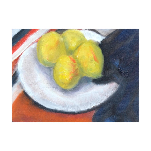 American 1980s "Still Life With Lemons" Still Life Oil Painting by James Pollock For Sale - Image 3 of 6