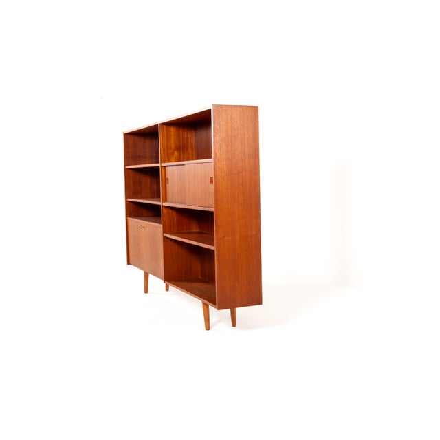 Mid-Century Modern Mid-Century Modern Danish Teak Veneer Bookcase, 1960s For Sale - Image 3 of 13