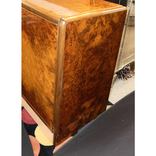 Roche Bobois Vintage Roche Bobois Lacquered Burl Wood Credenza For Sale - Image 4 of 12