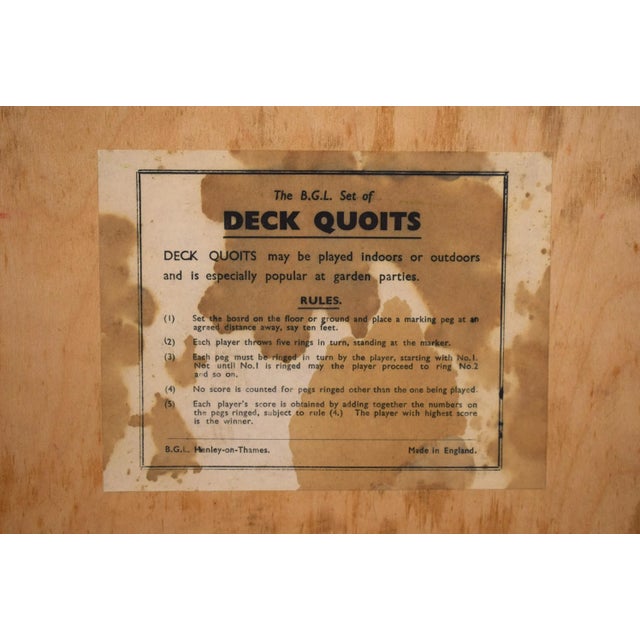 Abercrombie & Fitch 1940s Box Set of the B.G.L. Deck Quoits Made in England For Sale - Image 11 of 12