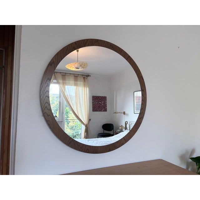 Vintage Scandinavian Wooden Mirror, 1960s For Sale - Image 12 of 12