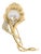 18K Yellow Gold 2/5 Cttw Diamond and 12MM Cultured South Sea Pearl Flower Pin Brooch (G-H Color, VS1-VS2 Clarity) For Sale