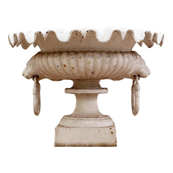 19th Century French Cast Iron Urn For Sale
