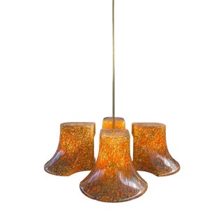 Art Glass Ceiling Lamp from Peill Putzler, Germany, 1960s For Sale