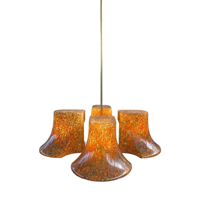 Art Glass Ceiling Lamp from Peill Putzler, Germany, 1960s For Sale
