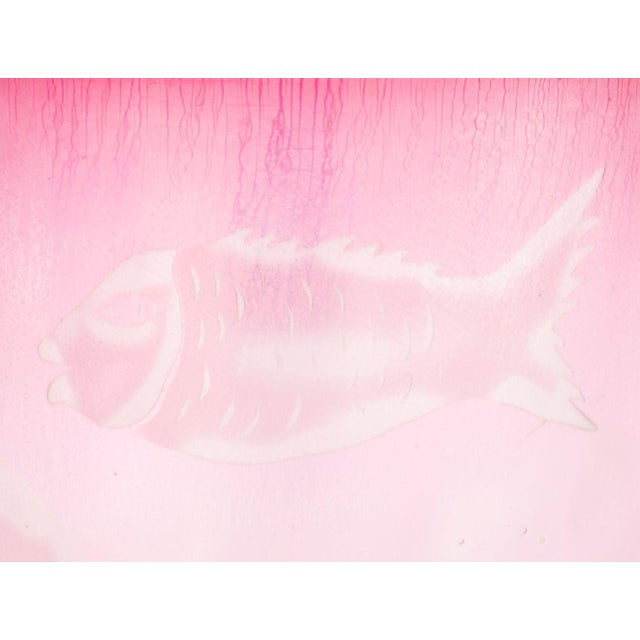 Steven Newell Pink Art Glass Bowl, 1981 For Sale - Image 4 of 10