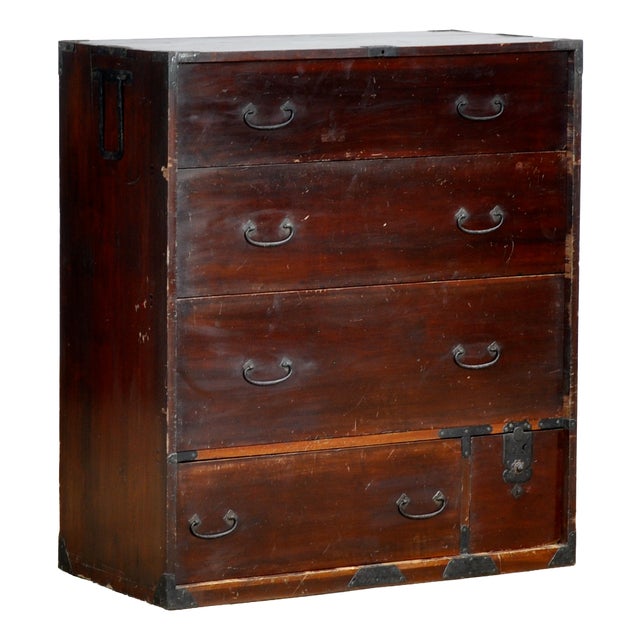 Japanese Tansu Chest of Drawers, 1890 For Sale