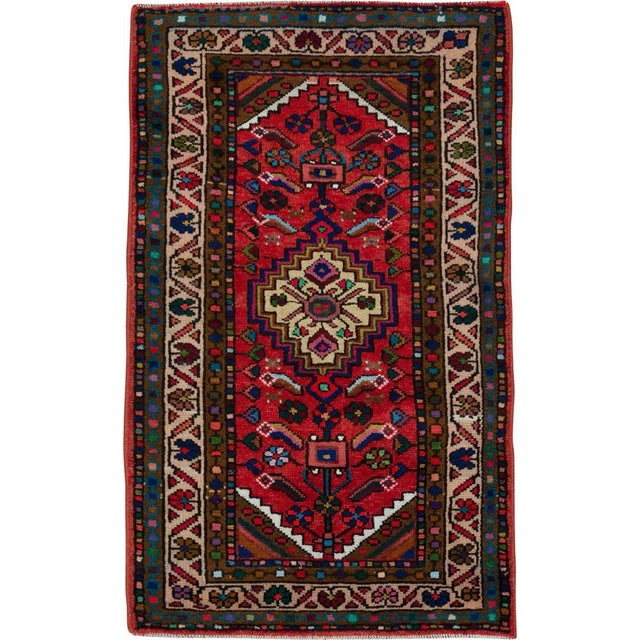 Vintage Persian Hamadan Rug – Size: 2' 3" X 3' 10" For Sale - Image 4 of 4