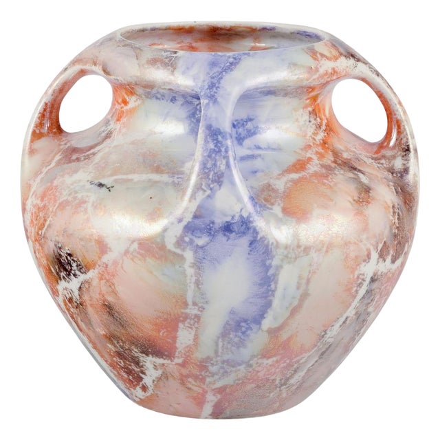 Art Deco Marmor Vase in Ceramic with Marble Decoration from Arabia, Finland, 1920s For Sale