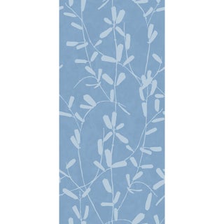 Sample - Liripoe Wallpaper by Susan Hable in Blue For Sale