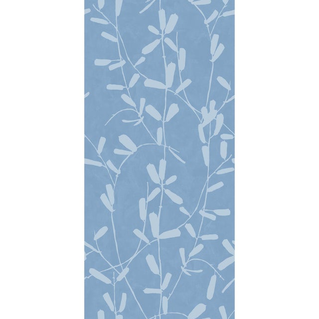 Sample - Liripoe Wallpaper by Susan Hable in Blue For Sale