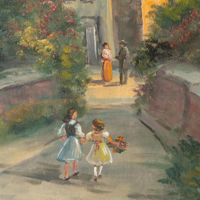 Impressionist Mid 20th Century Oil on Board Painting For Sale - Image 3 of 10