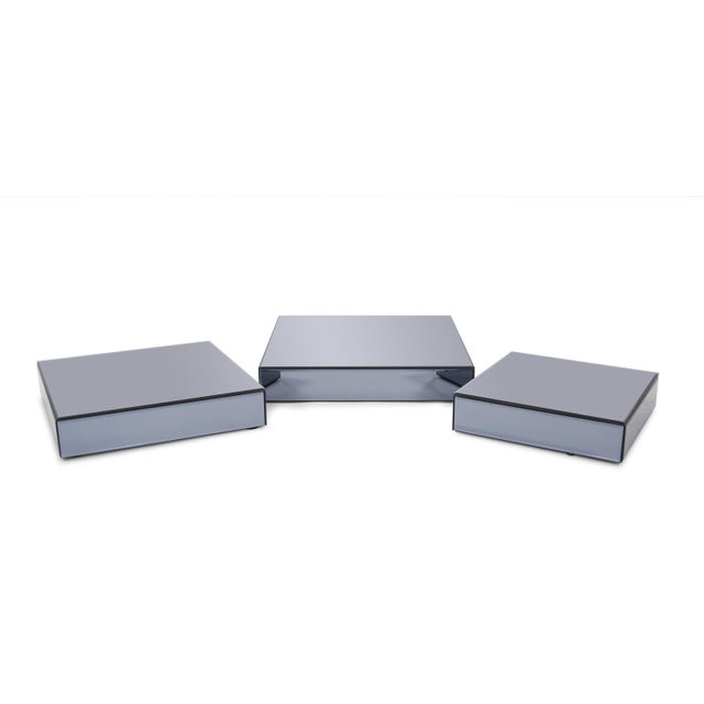 Contemporary Grigio Mirrored Set of Three Platforms For Sale - Image 3 of 10