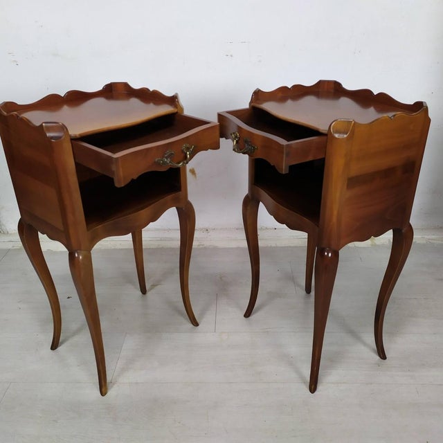 1950s Louis XV Nightstands, 1950s, Set of 2 For Sale - Image 5 of 16