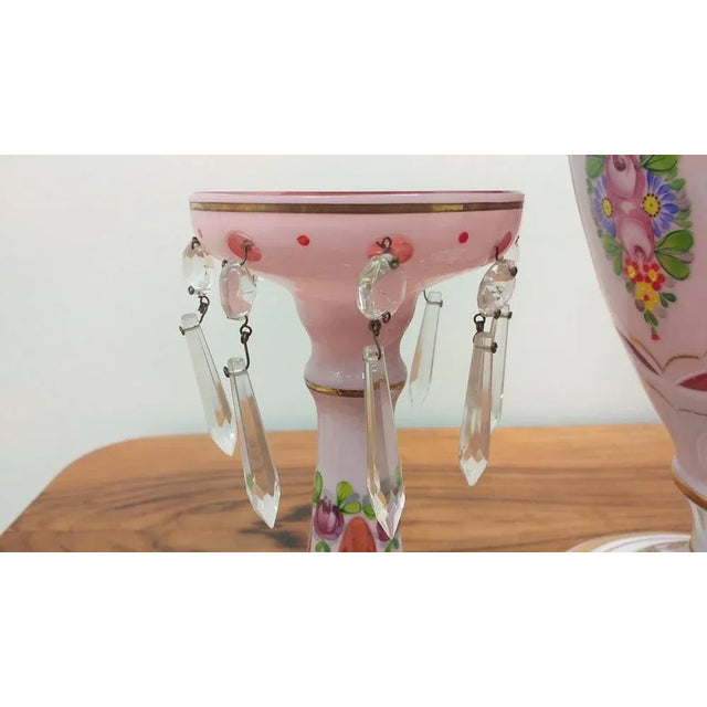 Blue Vase and Candleholders, Czechoslovakia, Set of 2 For Sale - Image 8 of 9