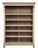 Antique Dutch Neoclassical Open Bookcase in Solid Stripped White Oak For Sale