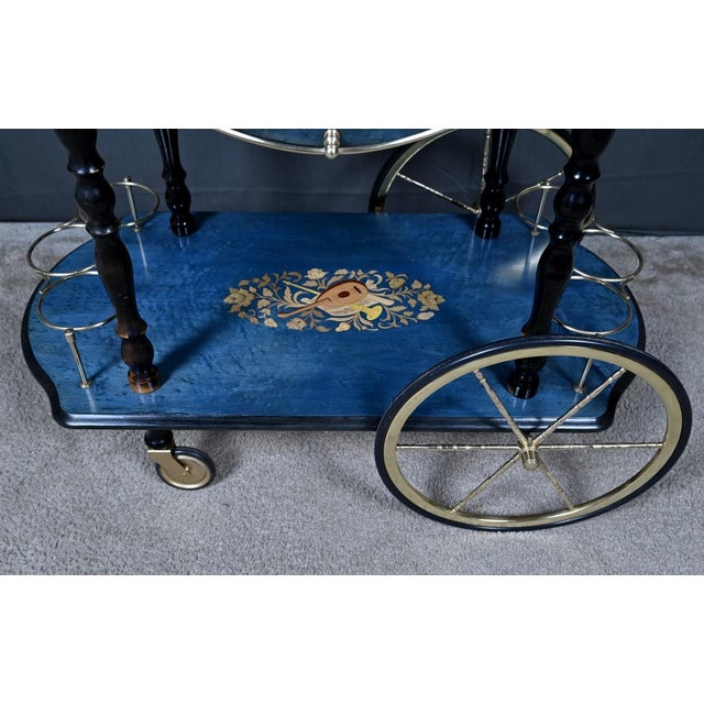 Service Trolley in Sorente Marquetry, Italy, 1960s For Sale - Image 14 of 18