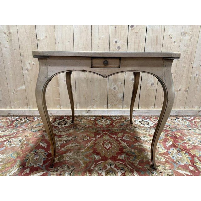 Louis XV Style Leather Game Table For Sale - Image 5 of 7