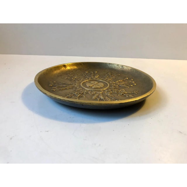 1930s Art Deco Bronze Dish with Four Clover, 1930s For Sale - Image 5 of 8