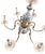 Mid 20th Century Mid 20th Century Delft Blue & White Porcelain Floral Hanging Chandelier Light Fixture 6 Arm For Sale - Image 5 of 10
