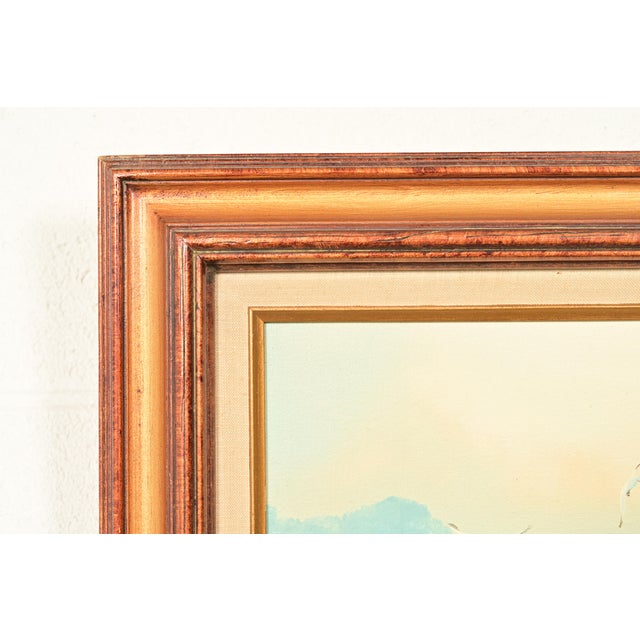 Original Signed A. Kirkham Framed Oil Painting on Canvas of Crashing Waves For Sale - Image 9 of 15