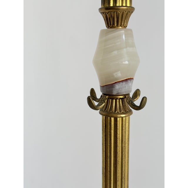 Vintage Italian Brass Coat Rack with Onyx Marble Centrepiece, 1960s For Sale - Image 18 of 18