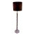 Vintage Modern Chrome & Brass-Toned Floor Lamp With Black Drum Shade For Sale