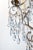 Italian Waterfall Chandelier in Gold-Plated Metal with Blue Crystals, 1960s For Sale - Image 4 of 14
