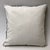 Black and silver gray silk velvet pillow with invisible zipper. Feather pillow insert included.