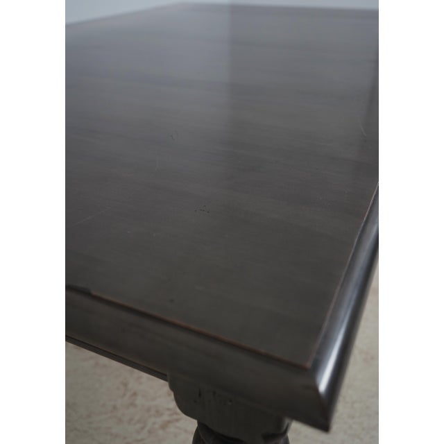 Ethan Allen British Classics Gray Finish Dining Table For Sale In Philadelphia - Image 6 of 18