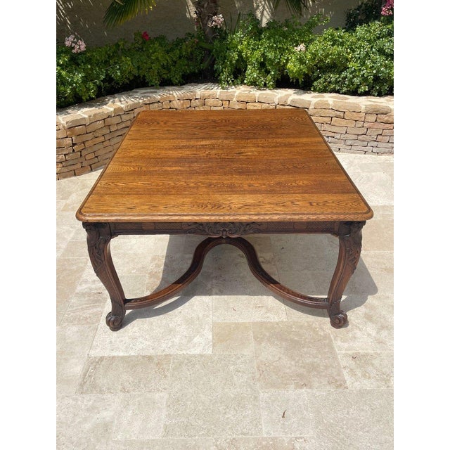 Louis XV Style Dining Table in Oak For Sale - Image 10 of 14