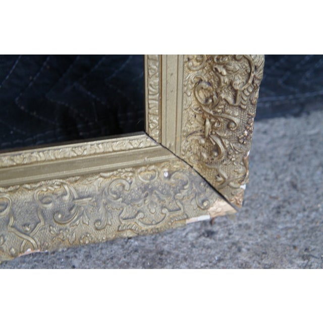 Antique Victorian Moreno Gold Gilt Carved Foliate Picture Oil Painting Frame For Sale - Image 9 of 9